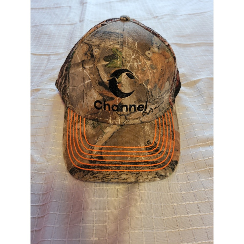 K-Products Realtree Edge Camo Trucker Hat Channel Seed Orange Snapback NWT